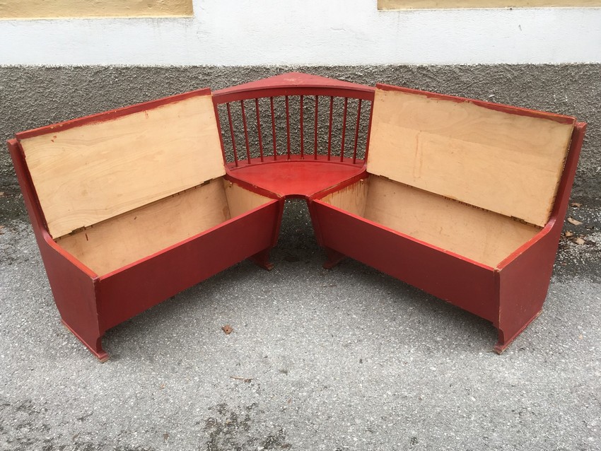 Truhenbank Vintage rot