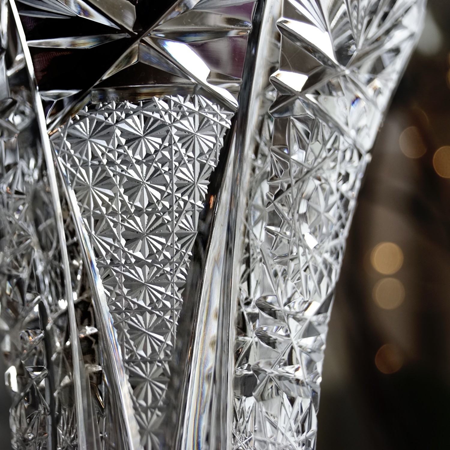 Bleikristall Vase Blumenvase schwer handgeschliffen Kristallglas Glas