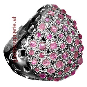 Cocktailring 925 Silber Handarbeit