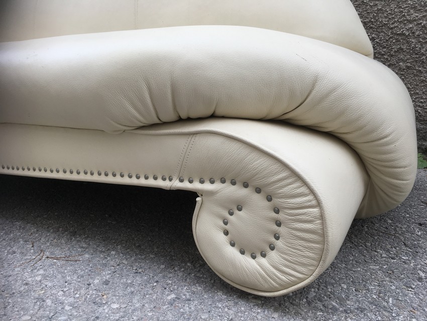 Bretz Gaudi Sofa Recamiere creme Leder