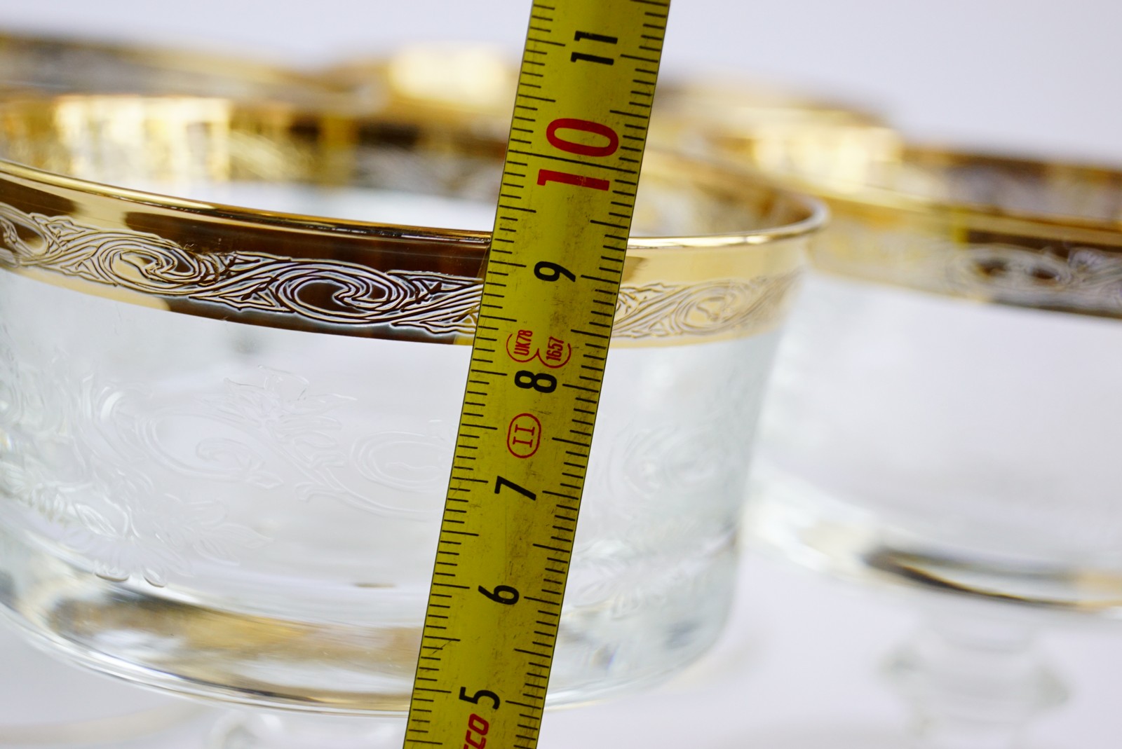 Champagnergläser Murano Medici Goldrand Sorbetglas Vintage neuwertig