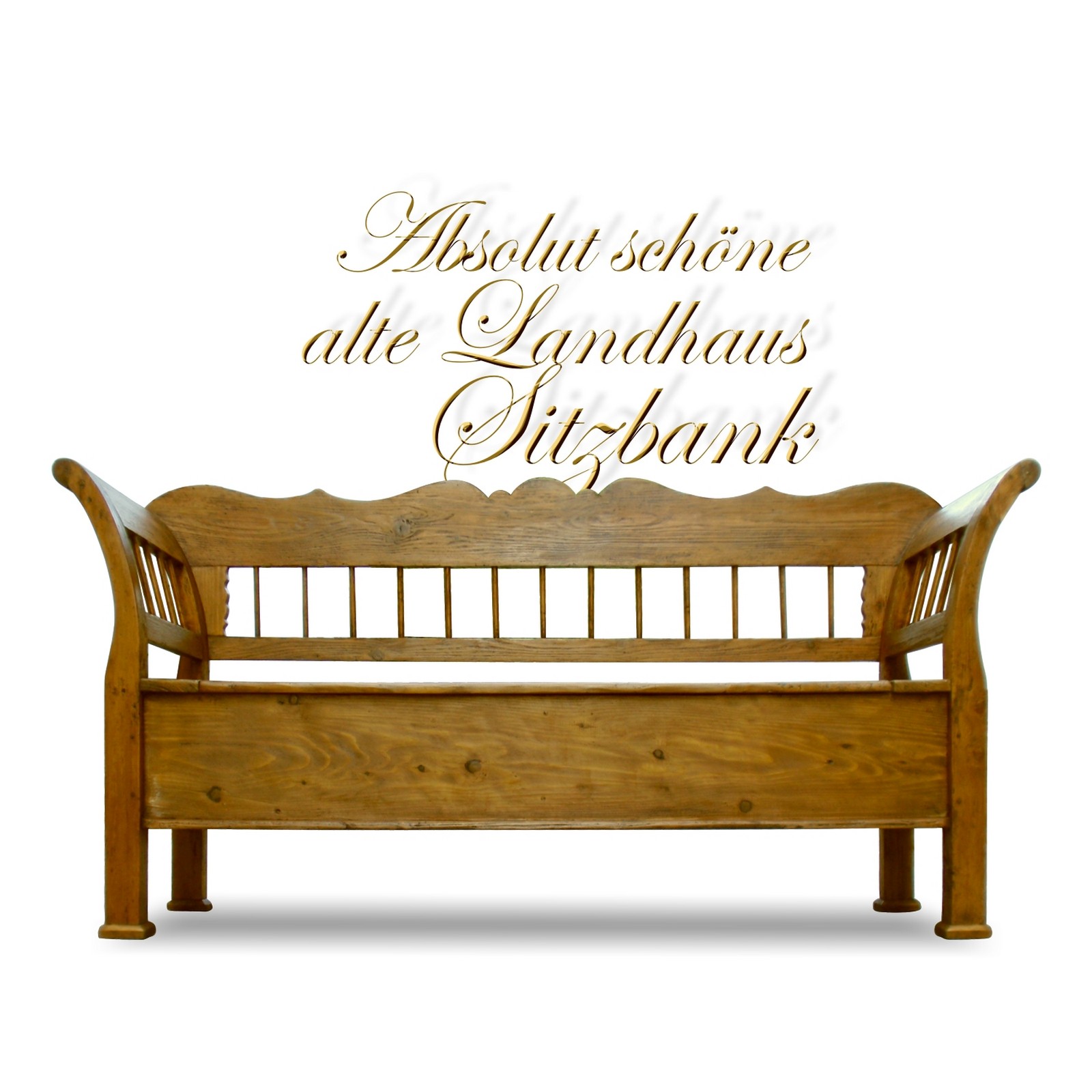 Truhenbank antik Küchenbank Sitzbank Landhausstil Weichholz Bank antik