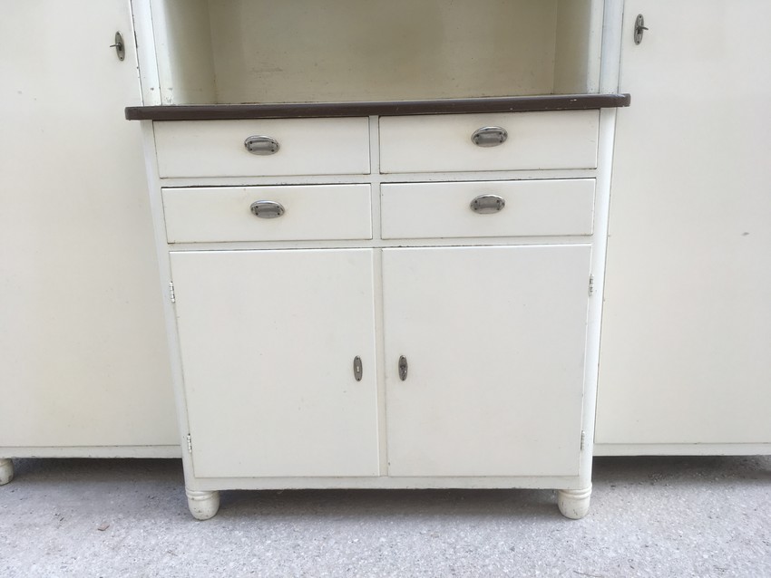 Küchenschrank Vintage creme Vollholz Möbel antik