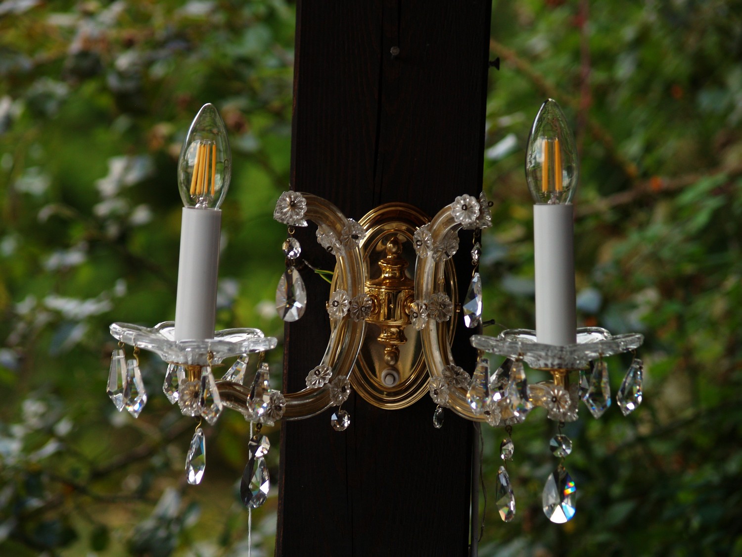 Wandlampe Bleikristall neuwertig Maria Theresia Bleikristall Orion Wien