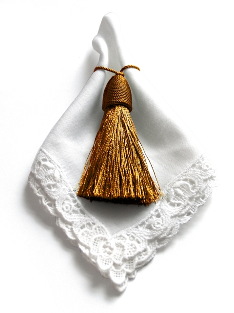 Bommeln Posamente Troddeln Serviettenringe 4er Set gold Bommel gold neu