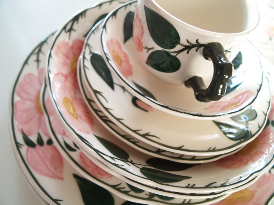 Villeroy & Boch Wildrose wie neu Speiseservice Speiseteller Platten