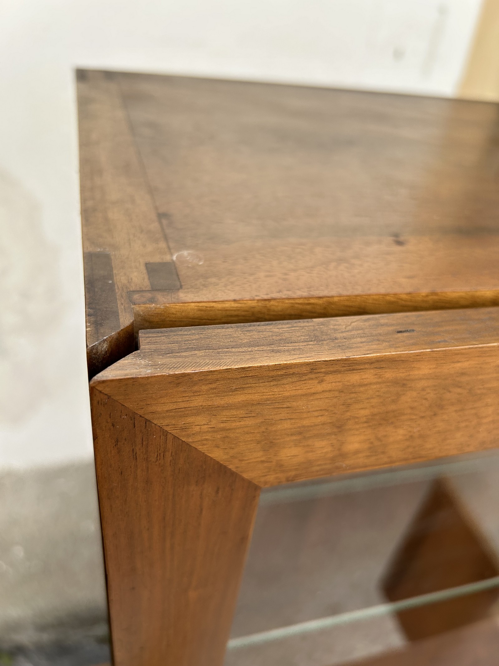 Vitrine Aufsatzvitrine Vitrinenschrank antik Schrank Art Deco dreiseitig verglast Bauhaus (Schrankmoebel)