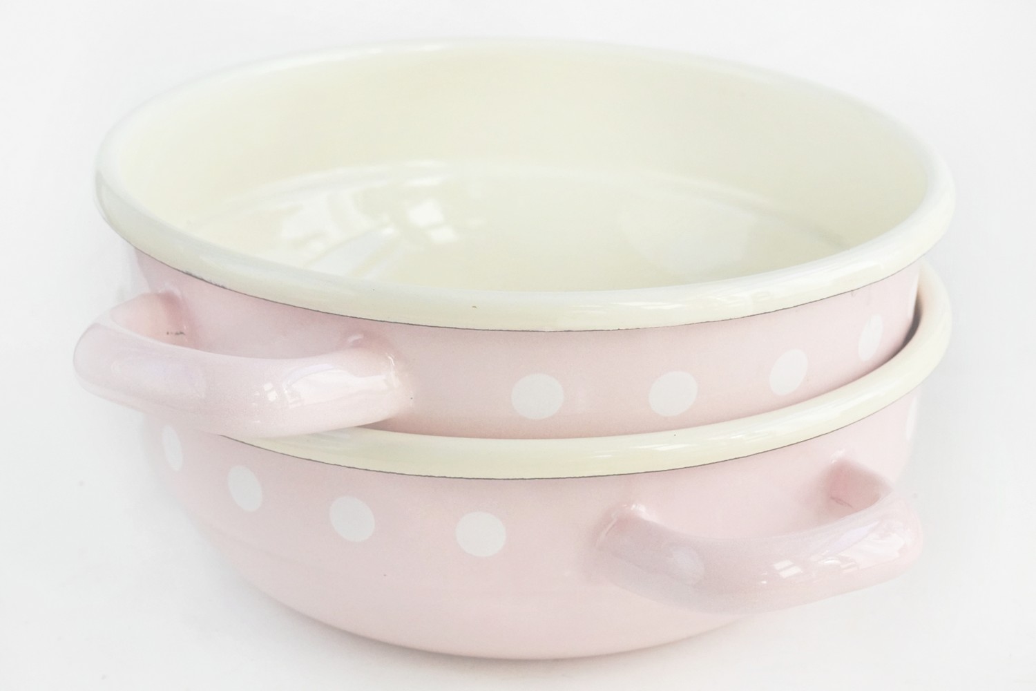 Schüssel Schale Email Polka Dots pink rosa Isabelle Rose handgemacht