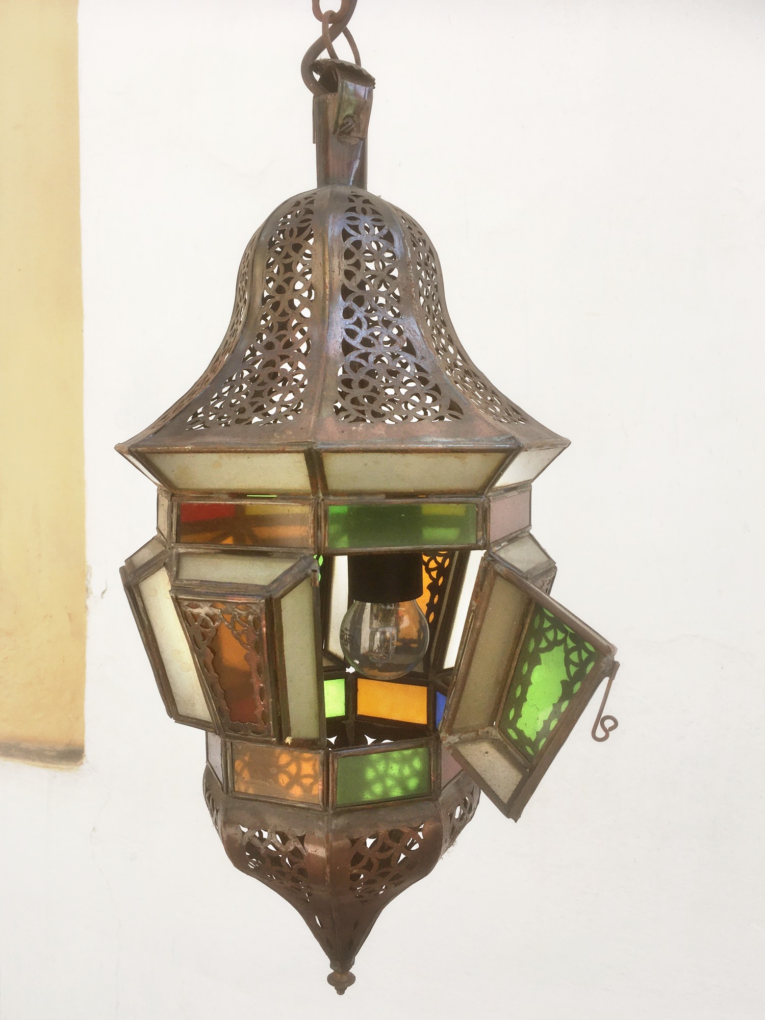 Leuchter Luster Orient Gläser Kupfer Laterne Tiffany Marokko