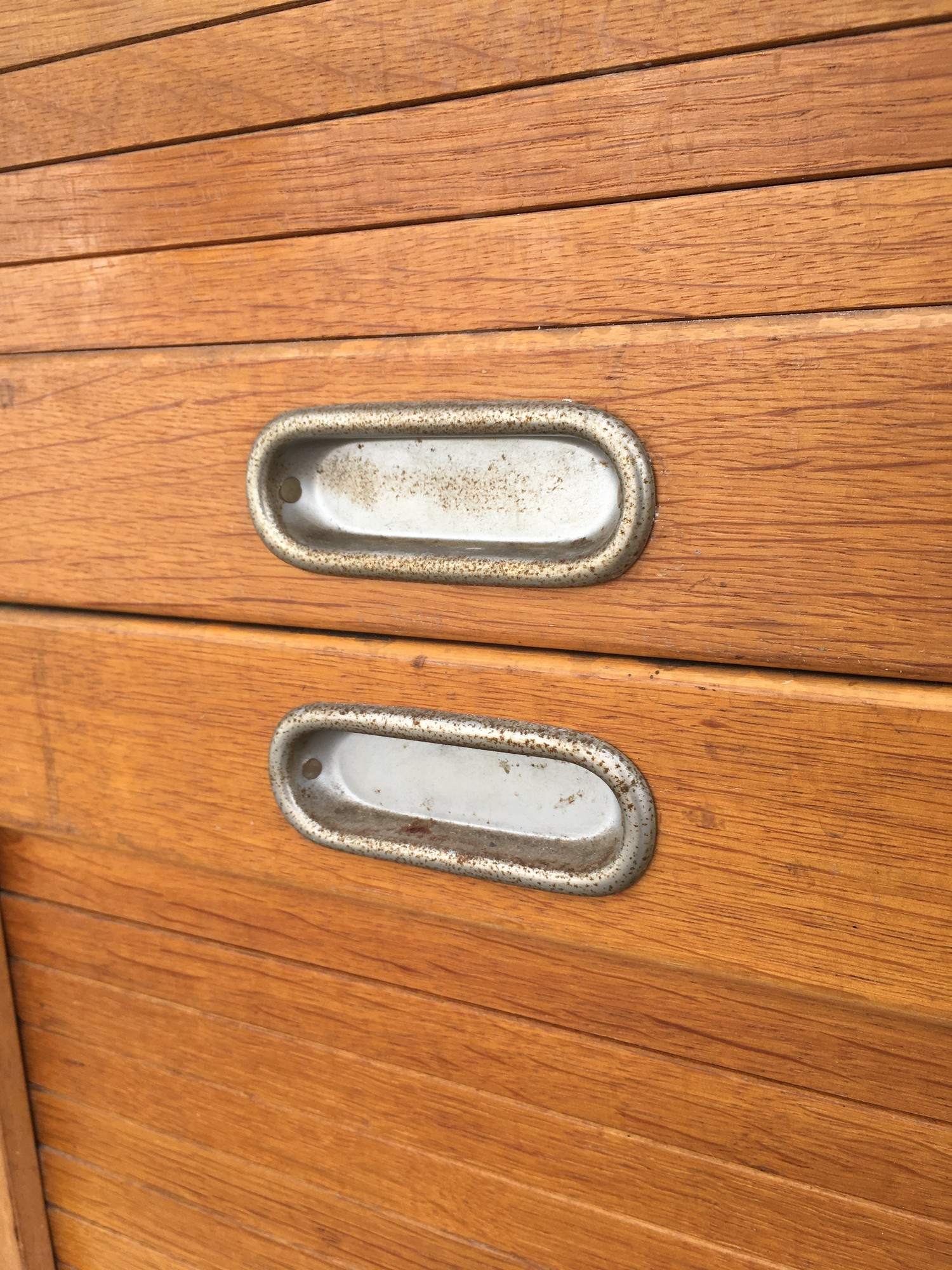 Küchenschrank Vintage Vorratschrank Küche Rollladen Holz antik