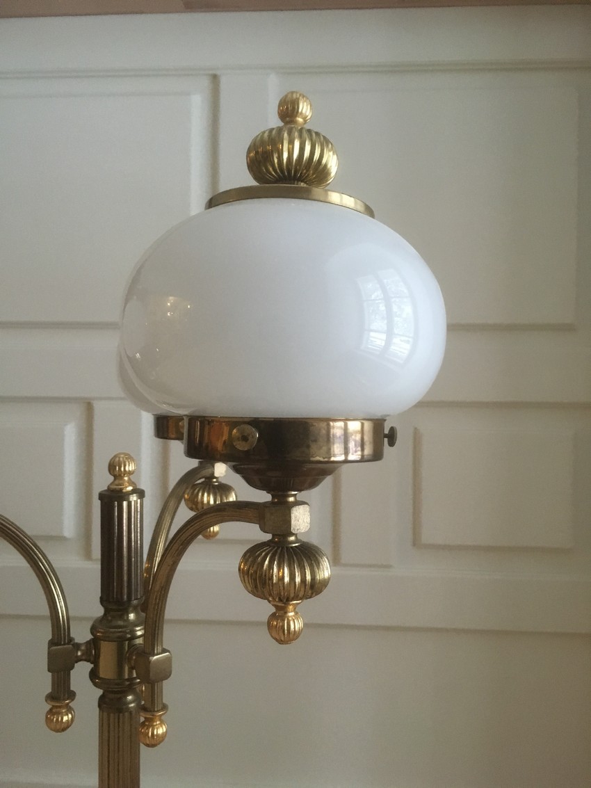 Messing Glaskugel Lampe Cafehaus Wien