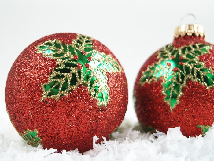 Christbaumkugel Weihnachtsstern rot grün Handarbeit Glas mundgeblasen Christbaumkugeln