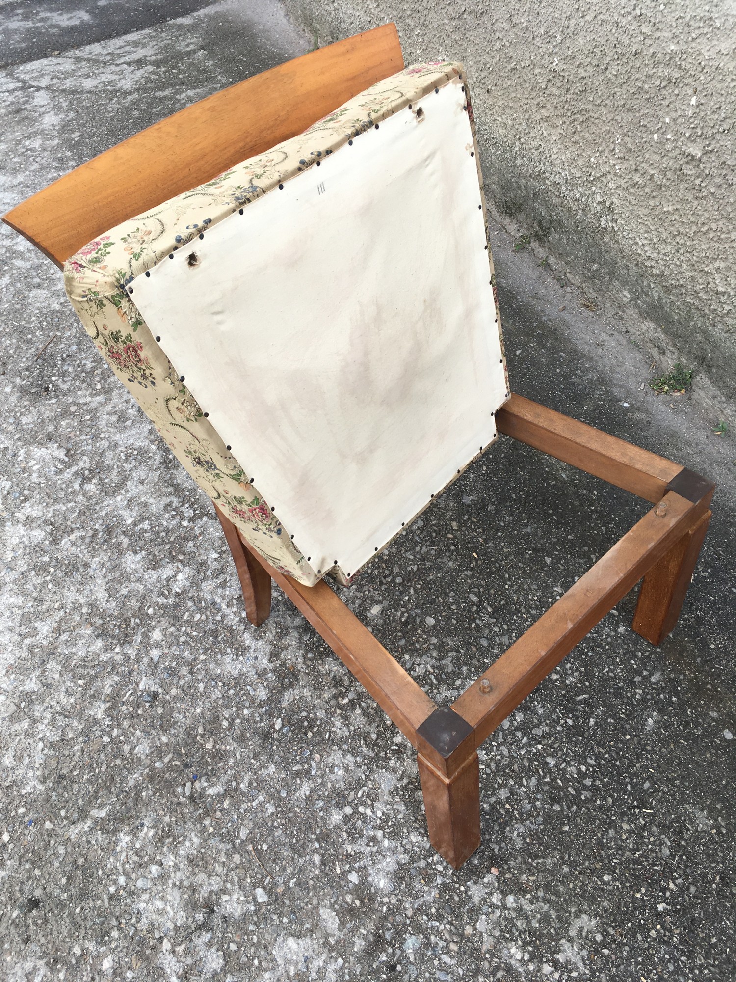 Artdeco Massivholz Stuhl antik Original