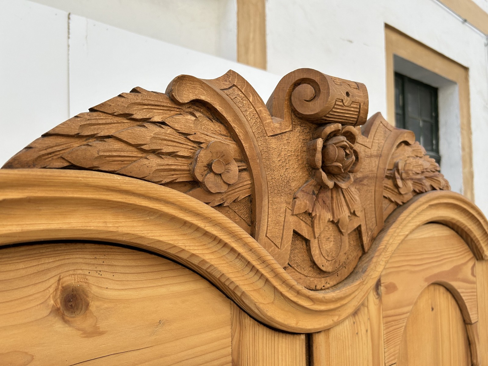 Antiker Weichholz Kleiderschrank Schrank 2-türig Landhaus