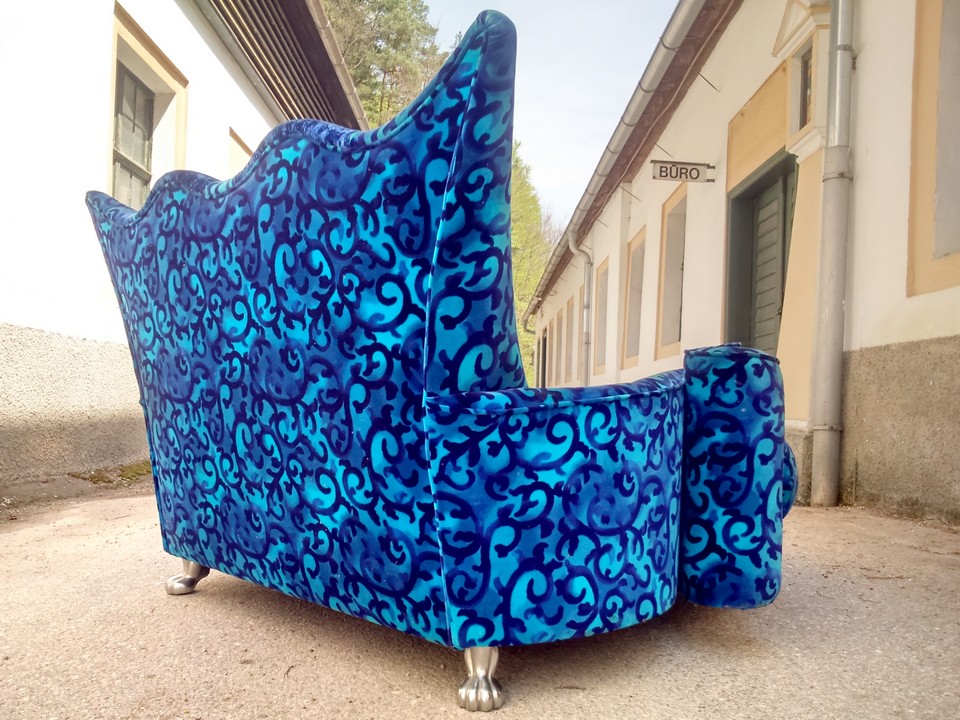 Lucky blau Bretz Sofa Designklassiker