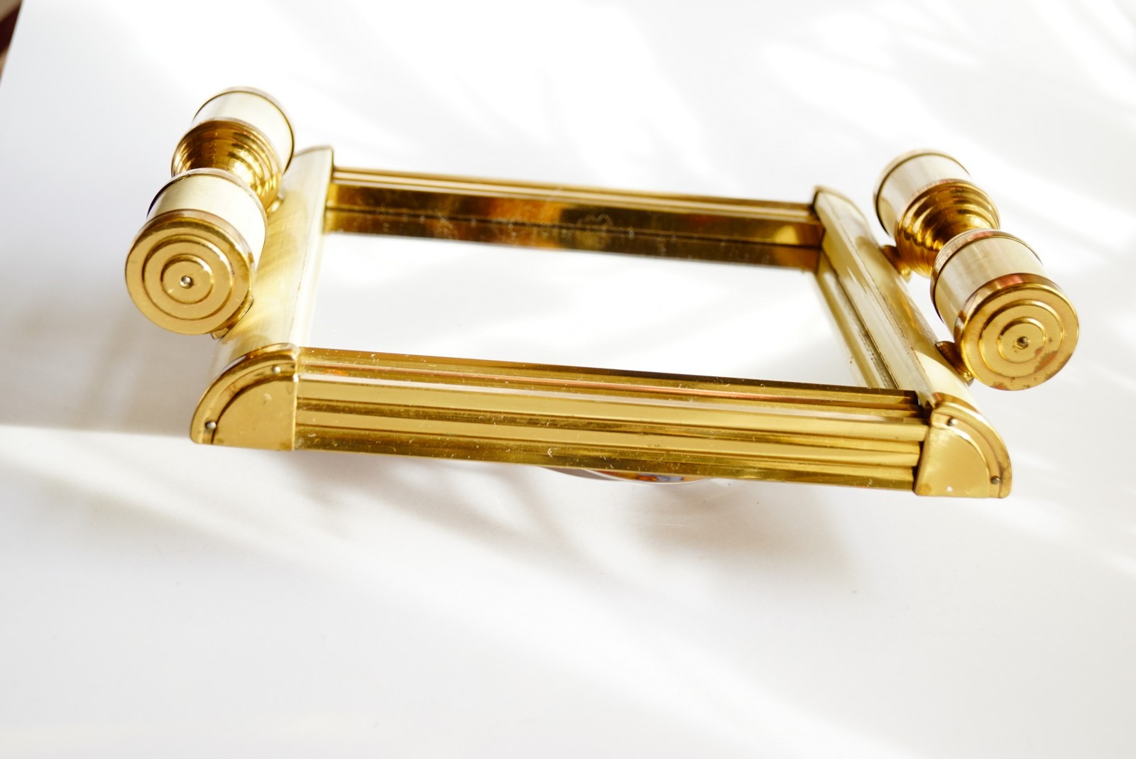 Antik Tablett Art Deco 1920 creme-weiß für Rauchertisch Spiegel Ablage Silverline Design