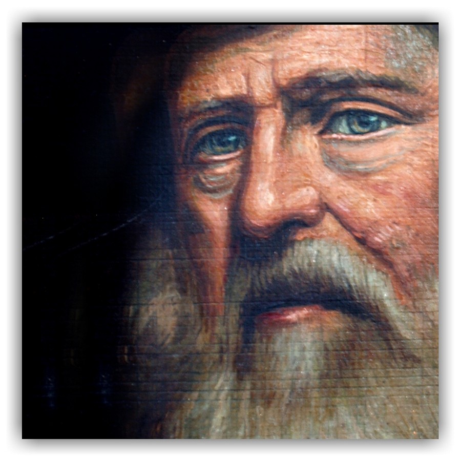 Gemälde Großes Galeriebild Portrait BÄRTIGER MANN mit Bilderrahmen Gemälde Großes Galeriebild Portrait BÄRTIGER MANN mit Bilderrahmen