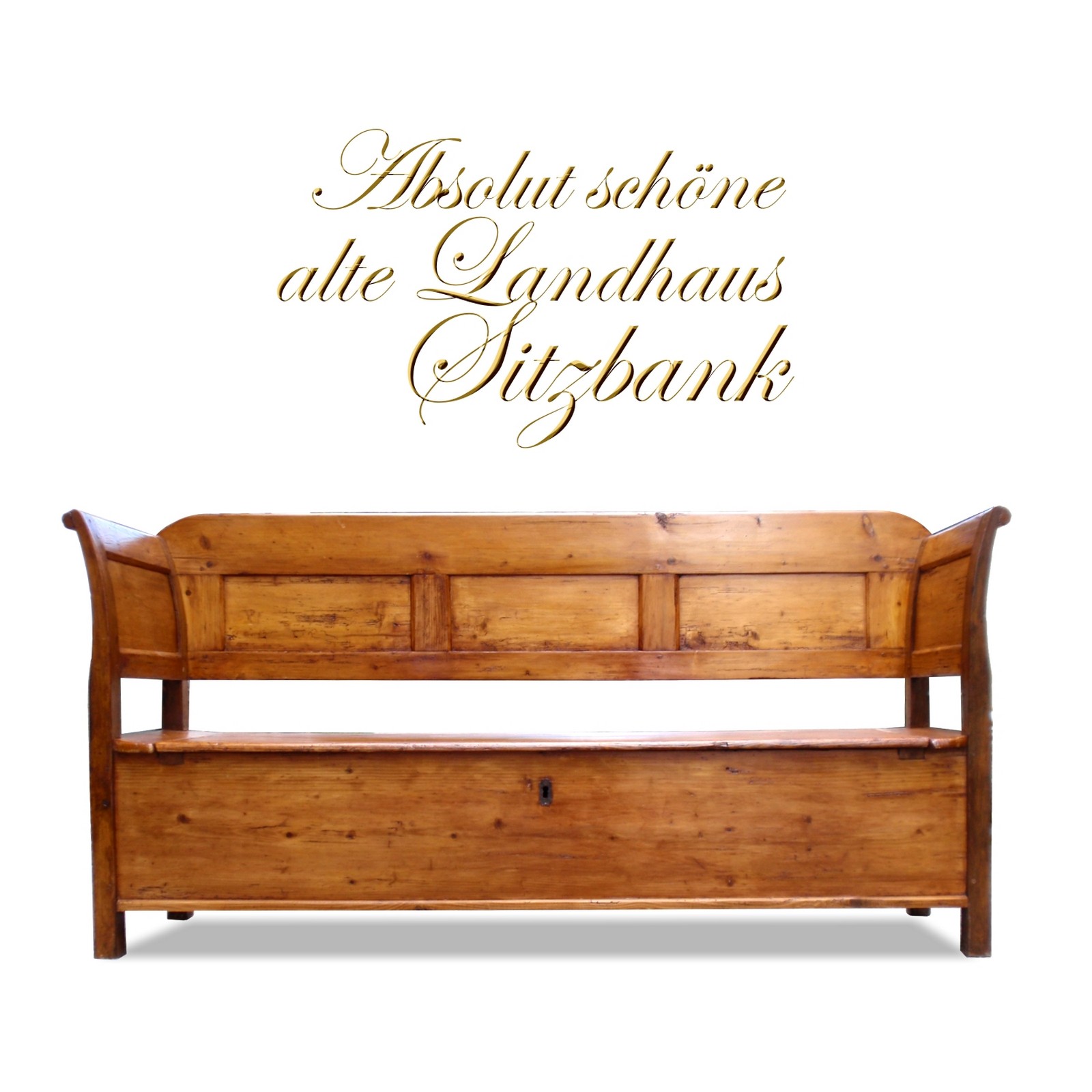 Truhenbank antik Sitztruhe Holz Küchenbank Sitzbank Landhausstil Sitzbank antik