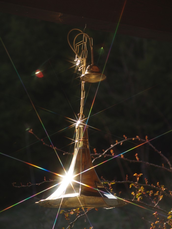 Trompete Grammophon Lampe Messing Trompete