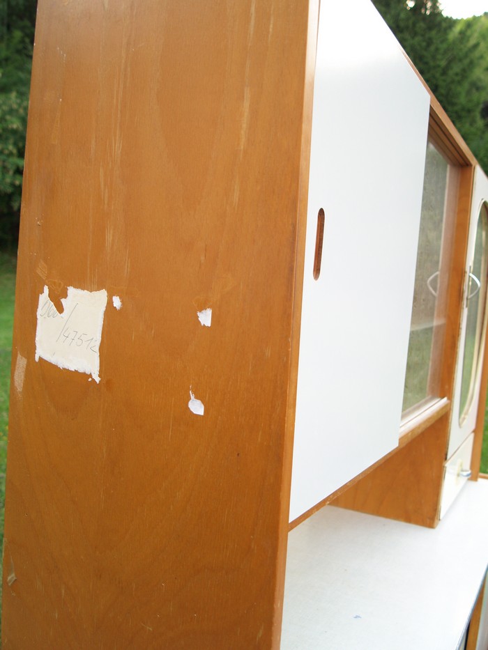 Vintage Küchenschrank Pastell Daisy 50er 60er-Jahre rosa blau Kredenz Küche