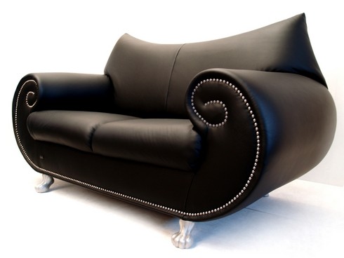 Bretz Sofa Ledersofa schwarz Gaudi