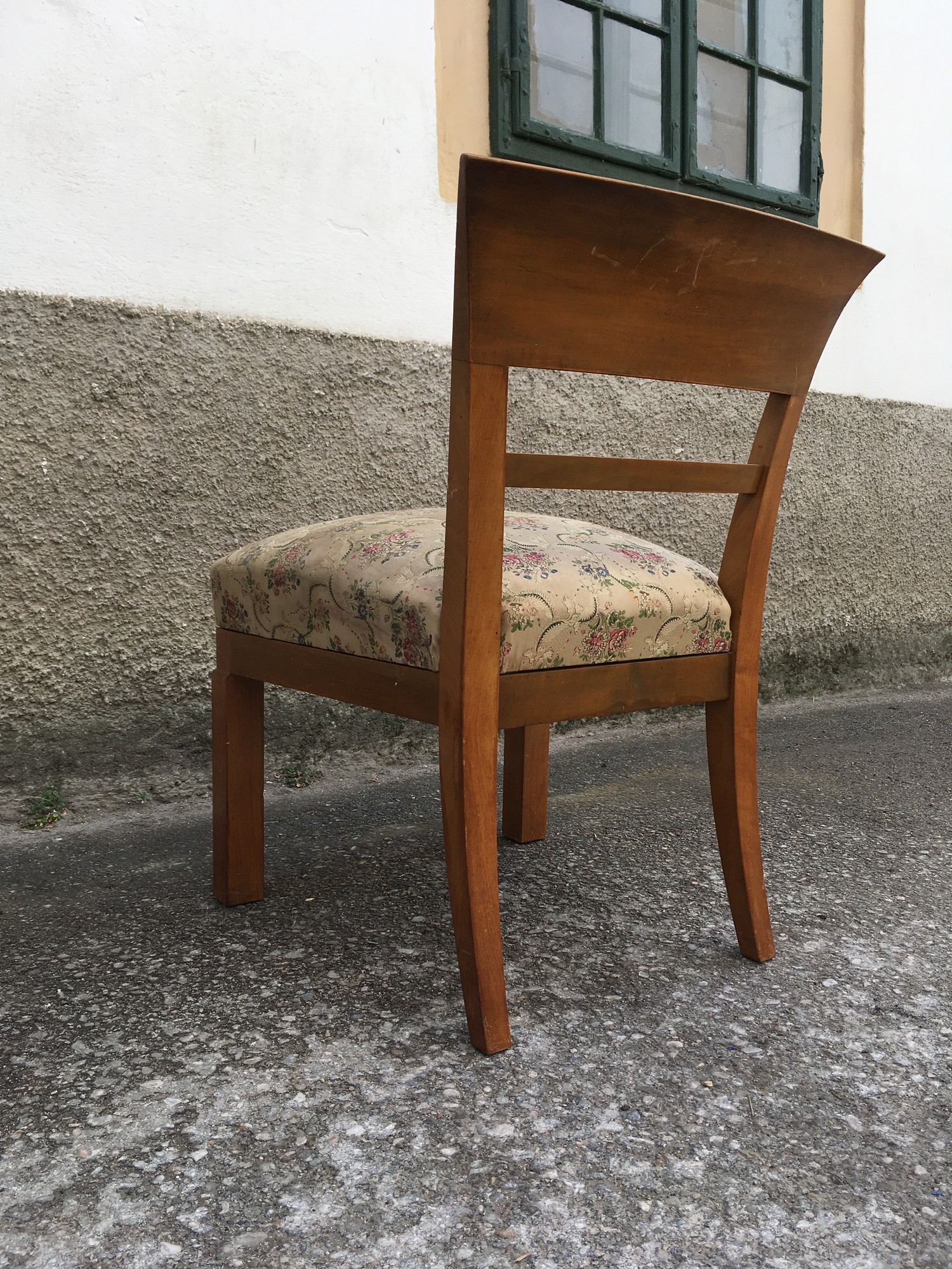 Artdeco Massivholz Stuhl antik Original