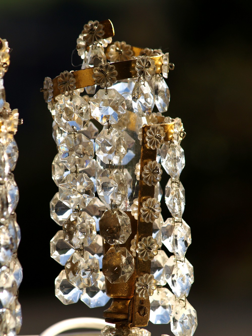 Tischlampen Vintage Kristall Messing Original