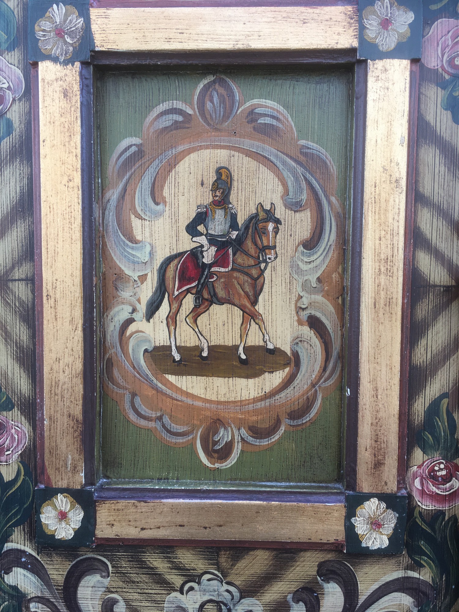 Bauernschrank Kleiderschrank Schrank handbemalt Bauernkasten Landhaus