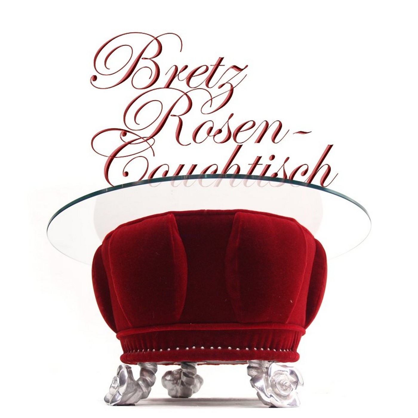 BRETZ Couchtisch Tisch rot Rosenfüße Lucky Bretz Couchtisch