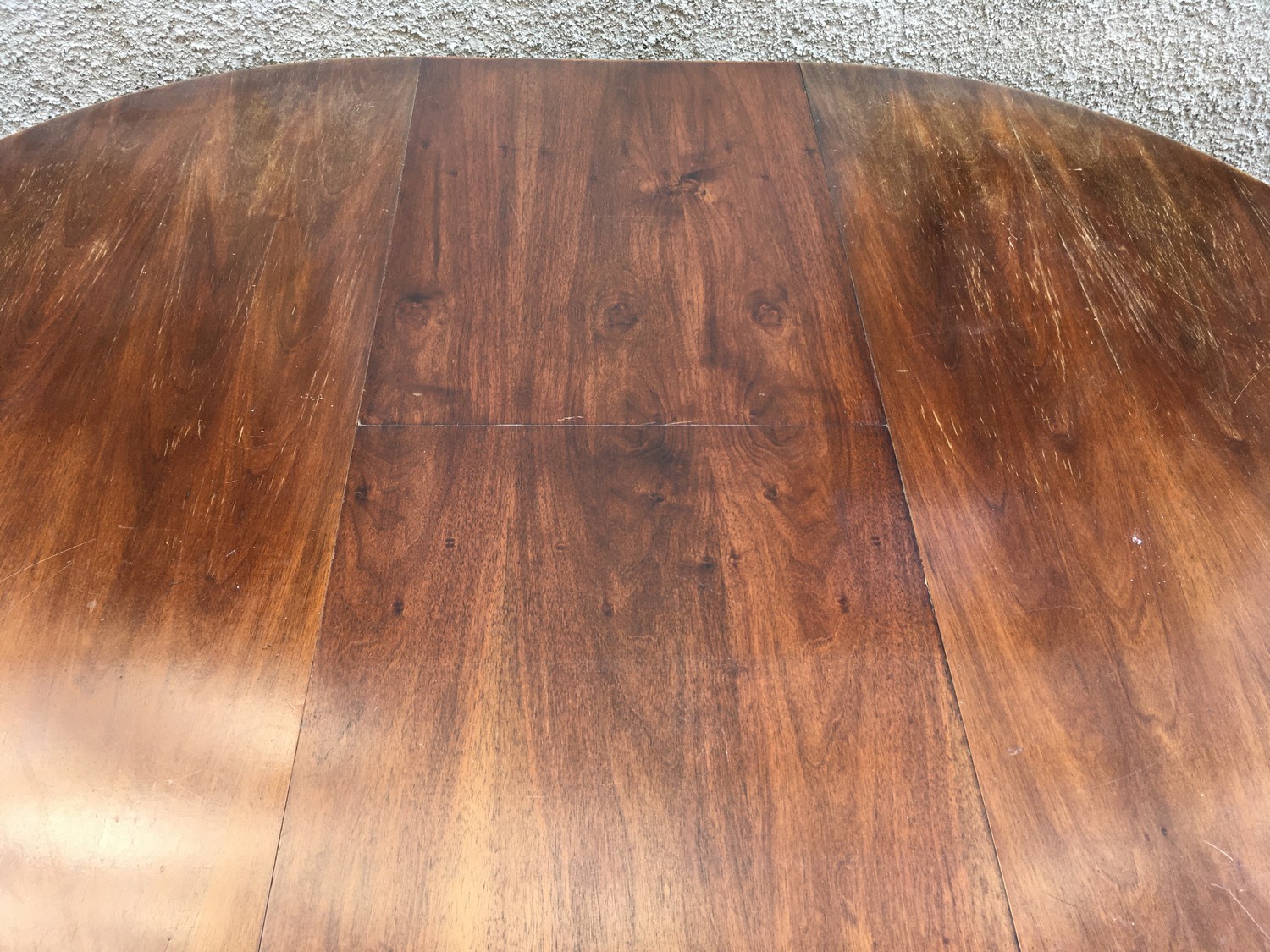 Tisch Esstisch Salontisch rund ausziehbar Einlegeplatte antik Säulenfuß