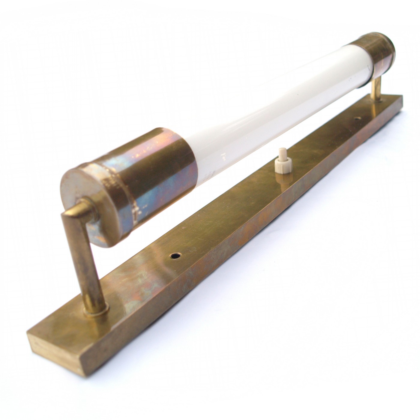 Wandlampe antik Messing Glas Artdeco Theaterlampe