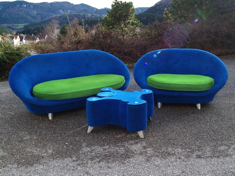 BRETZ SOFA Pool blau gruen