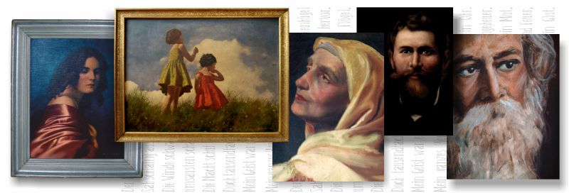 antike Gemaelde Oel Leinwand Original Antiquitaeten Vintage Bilderrahmen Massivholz antike Gemaelde Oel Leinwand Original Antiquitaeten Vintage Bilderrahmen Massivholz