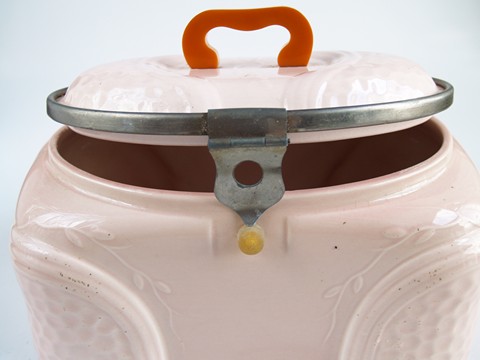 rosa Keramik Keksdose