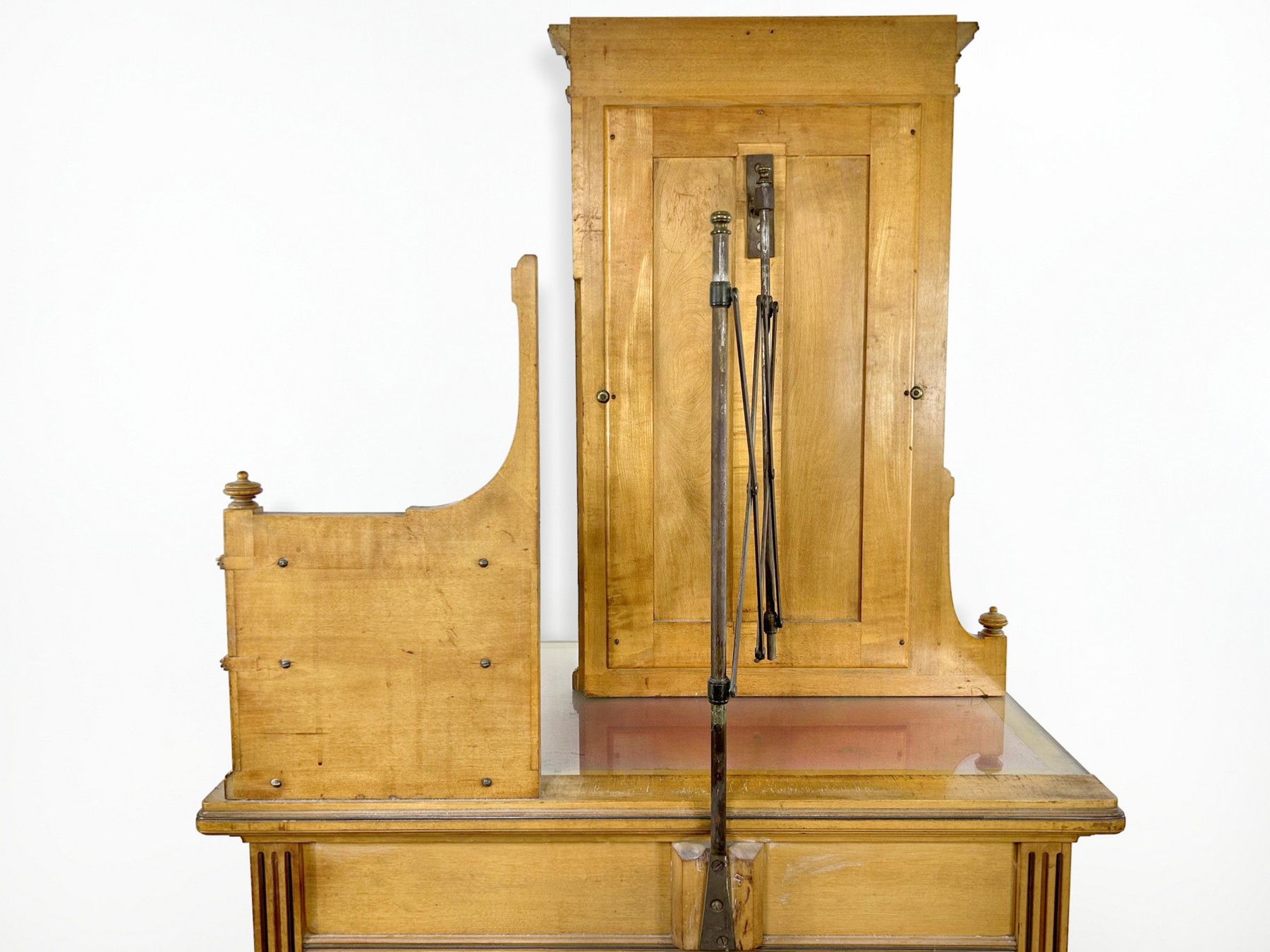 Spiegelaufsatz ausgezogen Rückansicht Schermechanismus