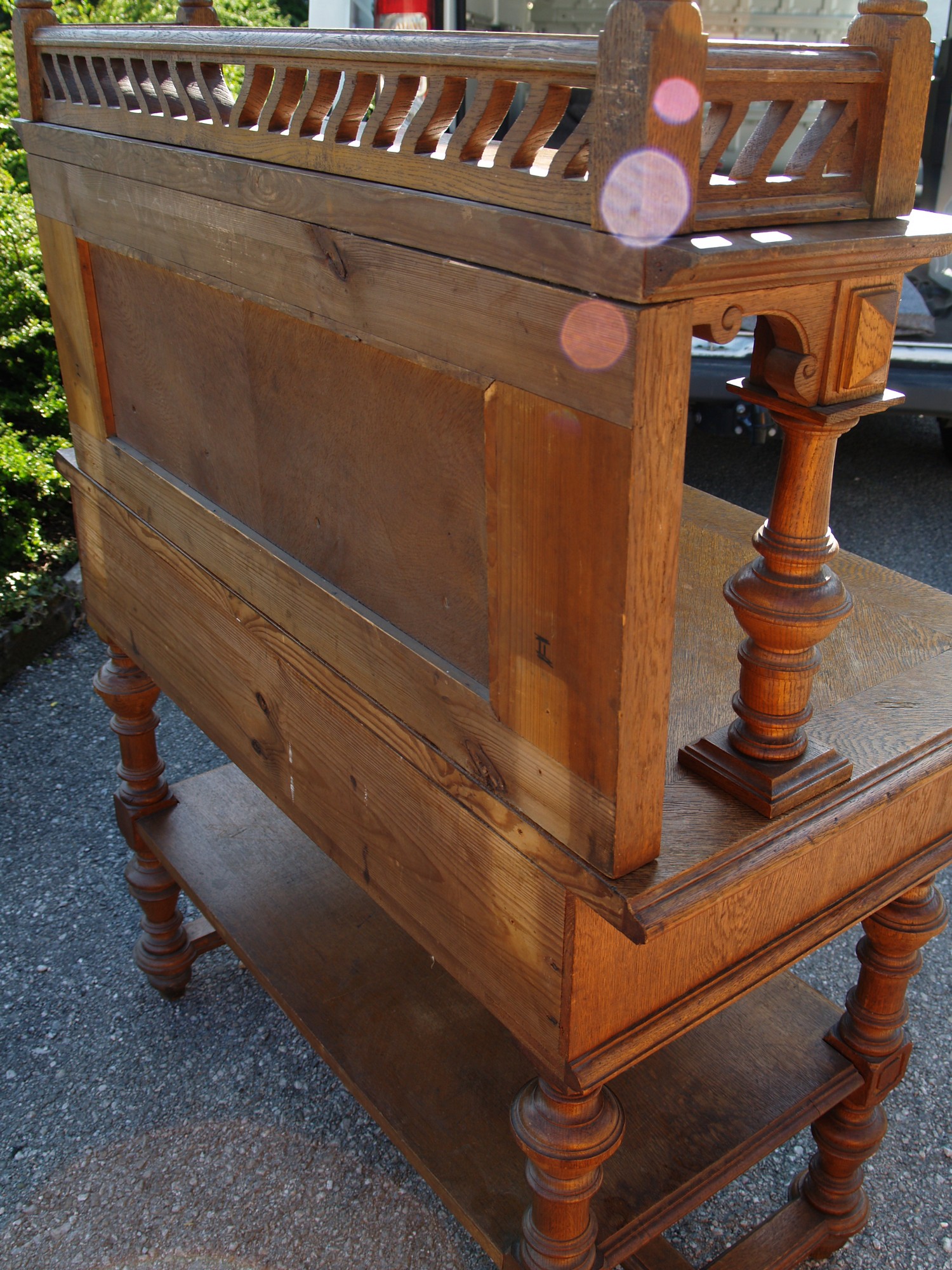 Buffet Schrank Anrichte Möbel antik Regal Holz Vollsäulen Kommode Konsole