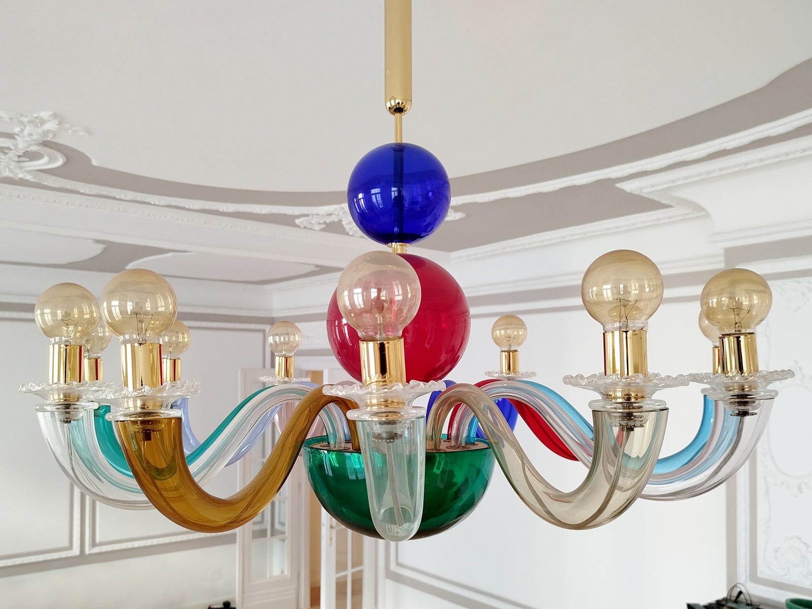 Gio Ponti Venini Kronleuchter 99.80 Multicolor 12-armig Gio Ponti Venini Kronleuchter 99.80 Multicolor 12-armig