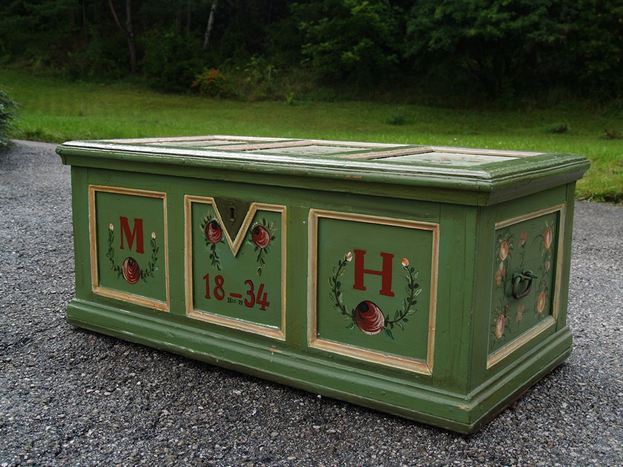 Bauerntruhe Vintage grün
