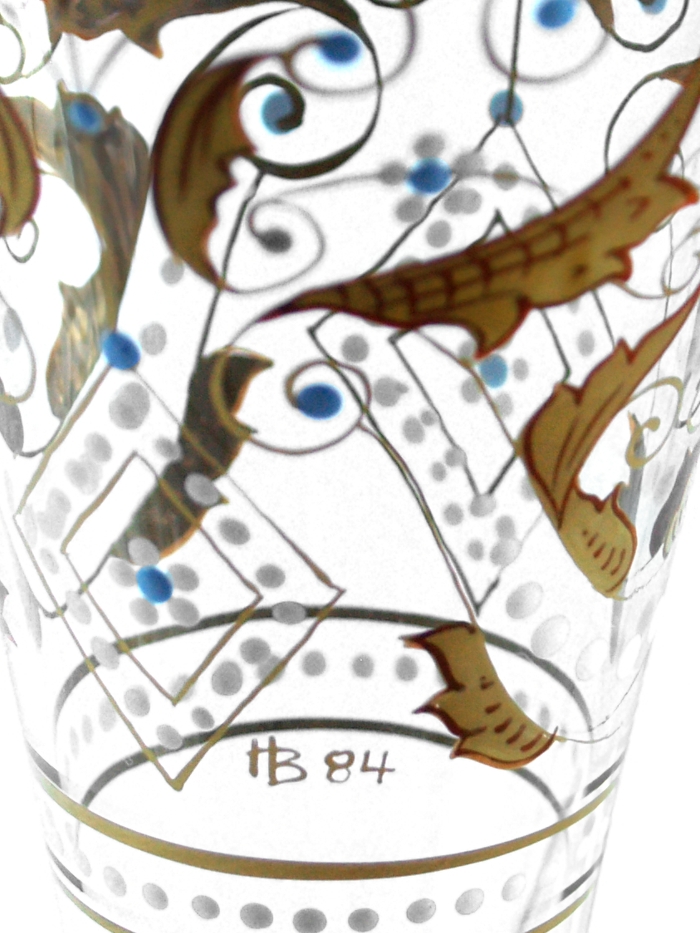 Sektflöten Kristall Goldranken