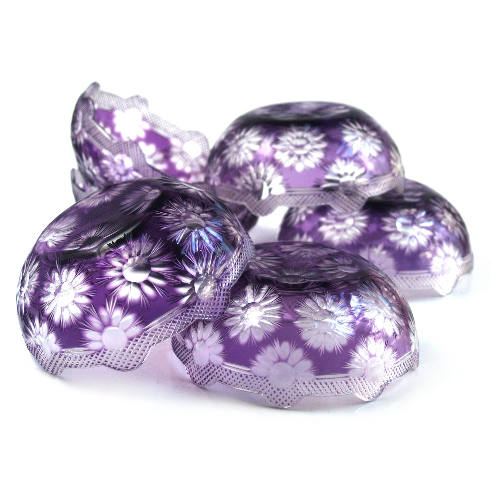 Bleikristall Schale lila Vintage Schüssel Kristall Bleikristall Schüssel lila