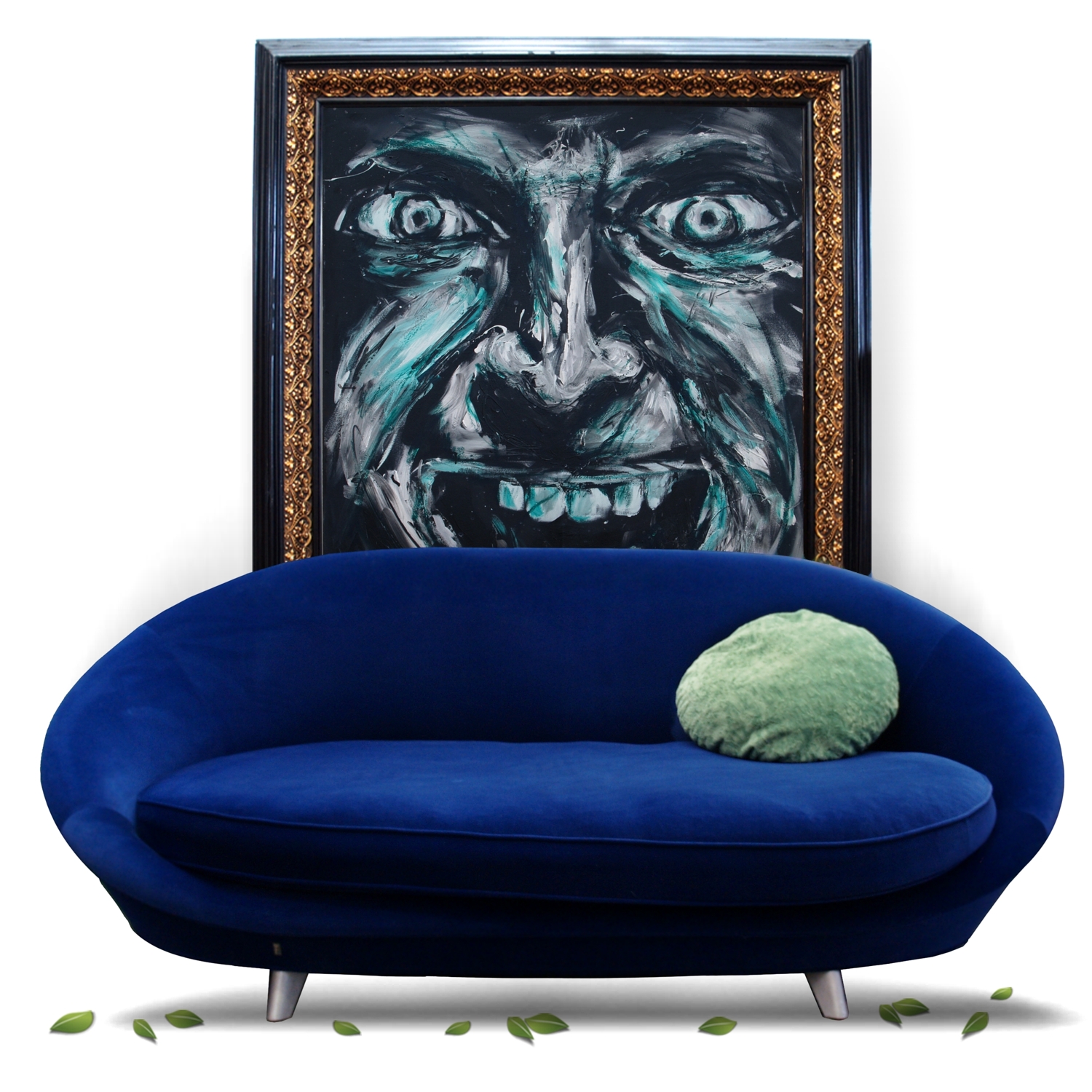 Bretz Sofa blau Ufo Pool Designklassiker groß