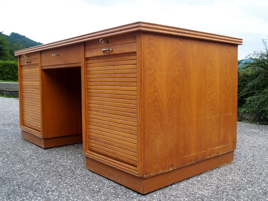 Schreibtisch Rollladen antik Vintage