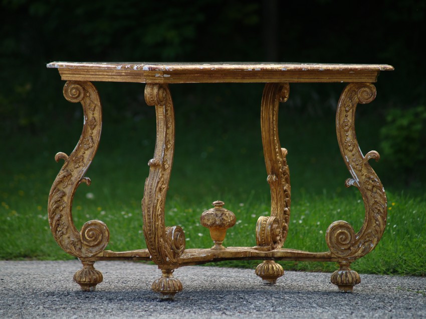 Konsoltisch Barock um 1770 Tisch vergoldete Konsole