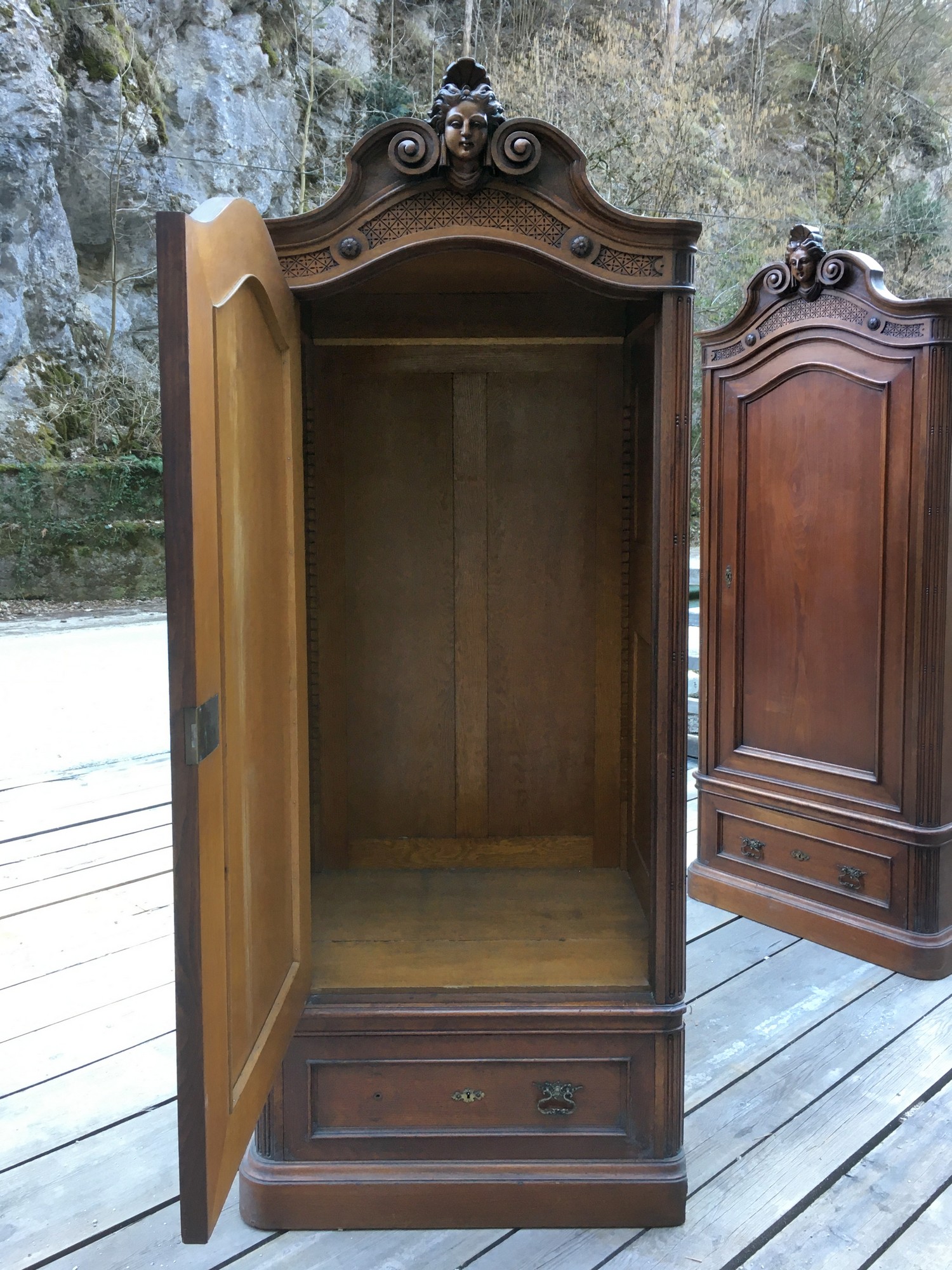 Vintage Kleiderschrank Kleiderhaken Legeschrnank Hängeschrank