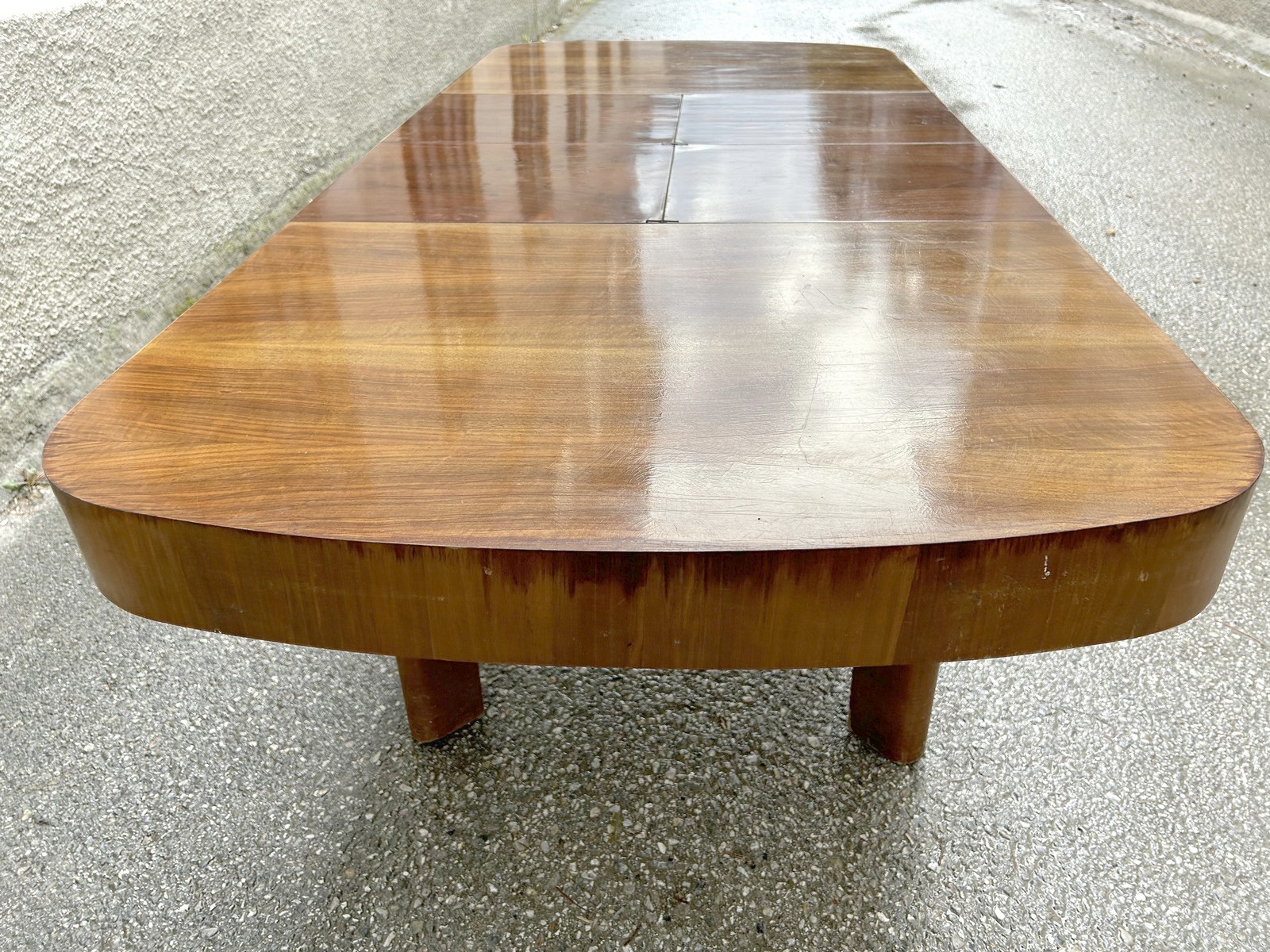 artdeco tisch antik ausziehbar nuss art deco Speisetisch massivholz antiquität brutalistisch Refugiumstisch