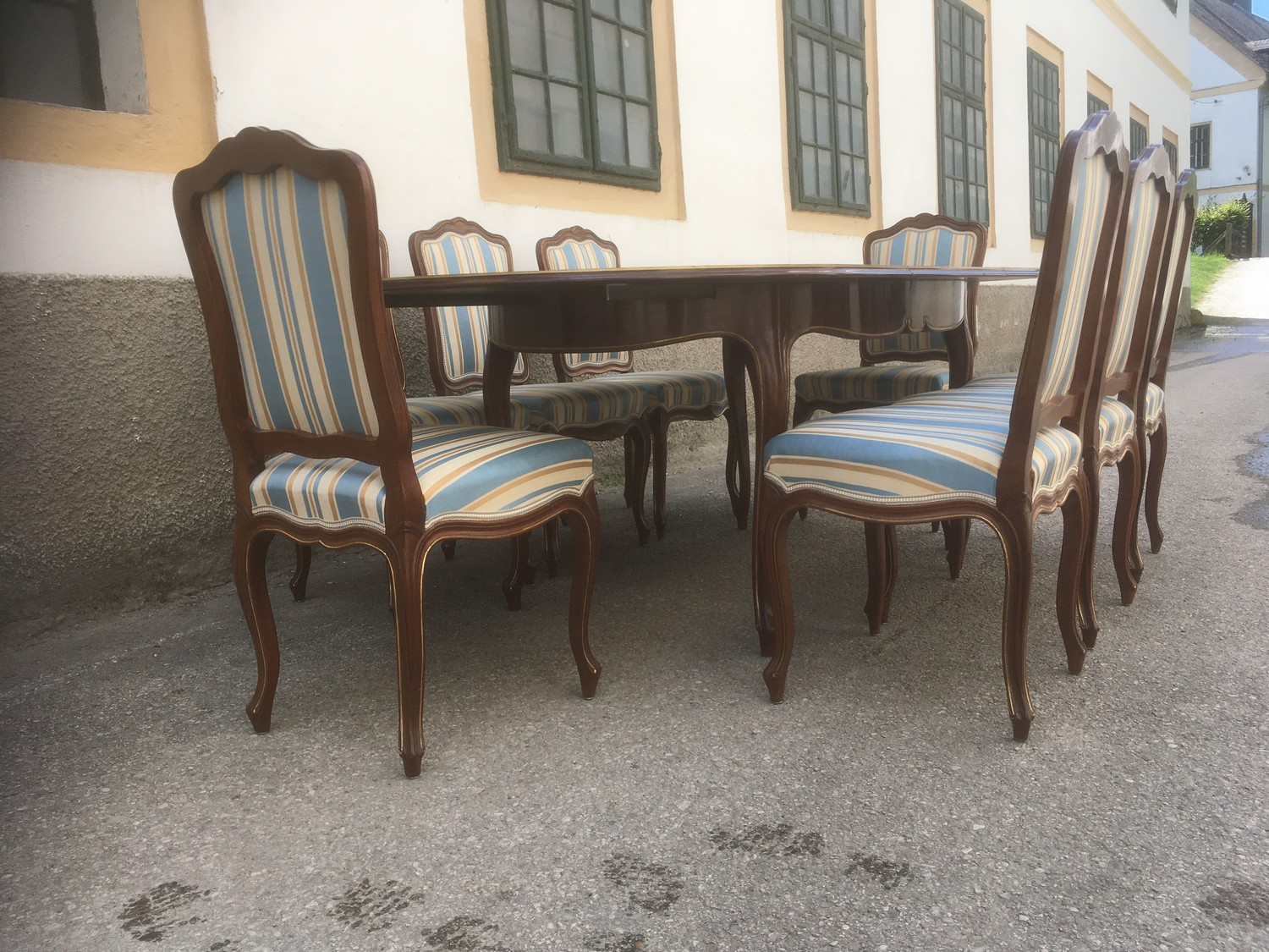 speisezimmer tisch sessel stuhl friedrich otto schmidt stilmoebel barock rokoko