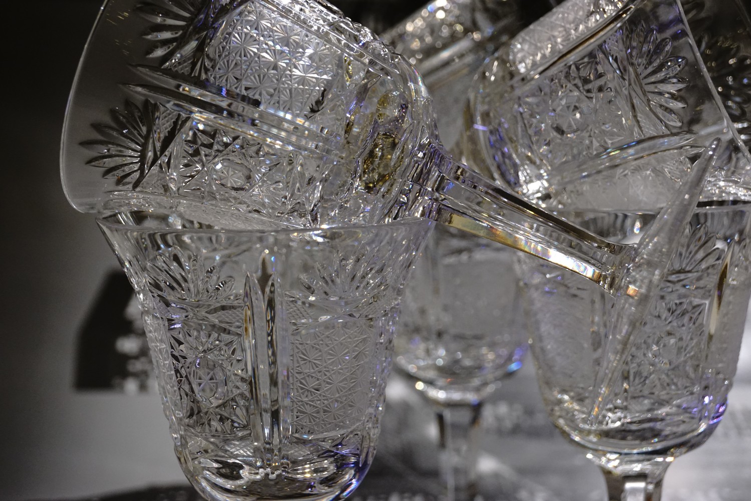 Bleikristall Burgunder Gläser Kristall Weingläser Kristallgläser geschliffen schwer