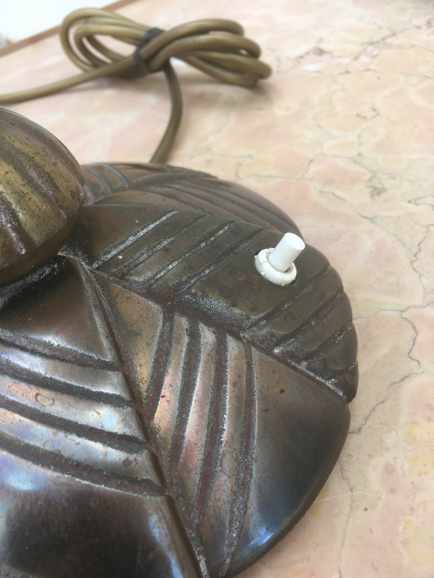 Tischleuchter Art Deco Original