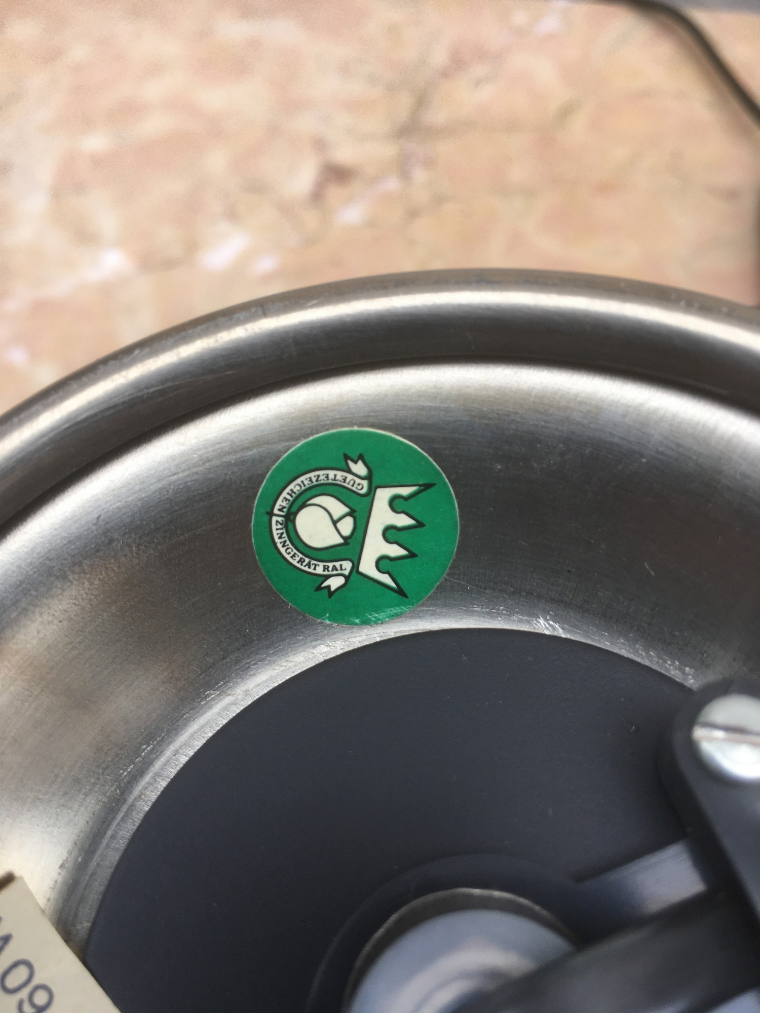 Tischlampe gruen Zinn Glas