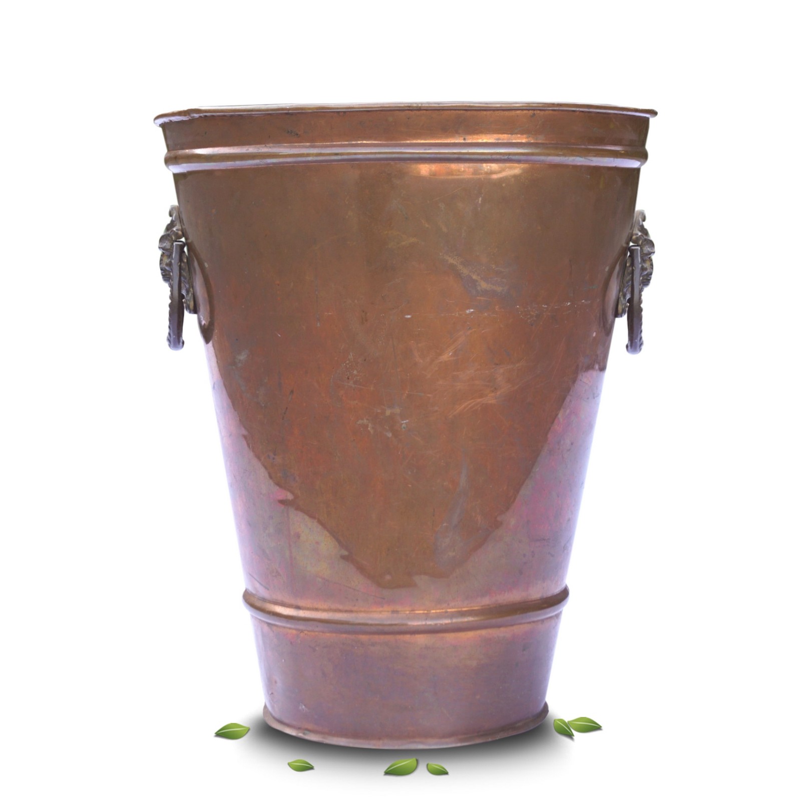 Schirmständer Vintage Papierkorb Kupfer Eimer antik Löwenköpfe vintage schirmständer kupfer löwenköpfe